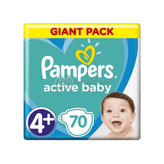 PAMPERS ACTIVE BABY JUNIOR 4+ MAXI PLUS (10-15 KG) 70 KS