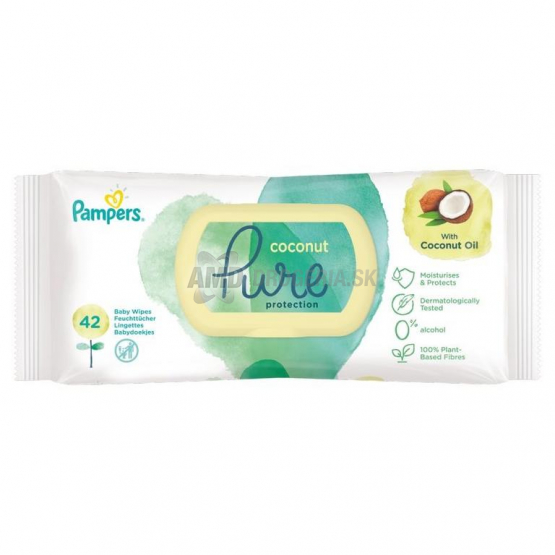 PAMPERS WIPES COCONUT PURE S CLIPOM 42 KS