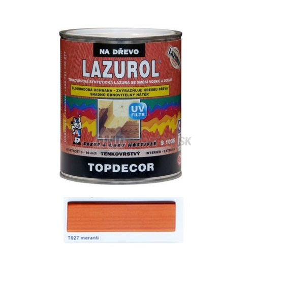 LAZUROL TOPDECOR MERANTI 0,75L T027