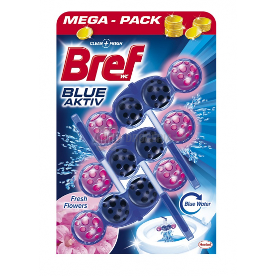 BREF WC POWER AKTIVE BLUE FRESH FLOWER 3KS