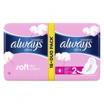 ALWAYS DUO ULTRA SENSITIVE SUPER PLUS 2X8 KS