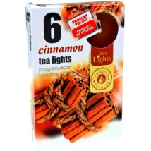 Vonné čajové sviečky Škorica, 6 ks