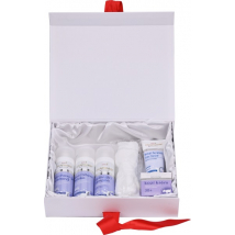 KAZETA KOZIE MLIEKO ŠAMPÓN 200ML + TELOVÉ MLIEKO 200ML + SPRCHOVÝ GÉL 200ML + PLEŤOVÝ KRÉM 50ML + KRÉM NA RUKY 100ML + KOZMETICKÁ ČELENKA