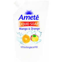 AMETE TEKUTÉ MYDLO MANGO ORANGE NÁHRADNÁ NÁPLŇ 500 ML