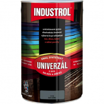 Industrol Univerzál S 2013, syntetický email na kov a drevo, svetlá šedá 1110, 4 L