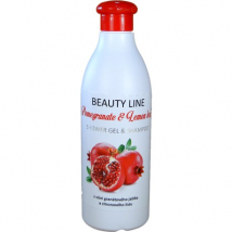 BEAUTY LINE SPRCHOVÝ GÉL + ŠAMPÓN GRANATOVÉ JABLKO A CITRÓN 500 ML 