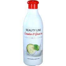 BEAUTY LINE SPRCHOVÝ GÉL + ŠAMPÓN UHORKA A ZELENÝ ČAJ 500 ML 