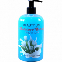 BEAUTY LINE TEKUTÉ MYDLO BIELE TULIPÁNY PUMPA 500 ML