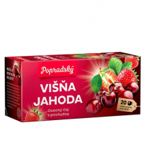 POPRADSKÝ ČAJ OVOCNÝ VIŠŇA JAHODA 20X2G