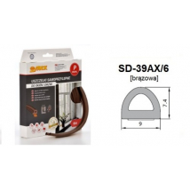 Sanok Rubber Tesnenie samolepiace profil P, 6 m, hnedé