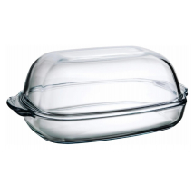 PEKÁČ HRANATÝ SKLO 8,0L S VEKOM HUSA 