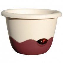 KVETINÁČ MARETA S KOVOVÝM ZÁVESOM 25 CM SLONOVÁ KOSŤ / VÍNOVÝ