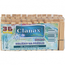 Clanax Drevené štipce na prádlo, 36 ks