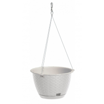 KVETINÁČ + ZÁVES RATOLLA ROUND W BIELY 24,3XH16/4,85L DRLW 240