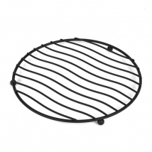 Kovová podložka pod hrniec, čierna, okrúhla, 20 cm