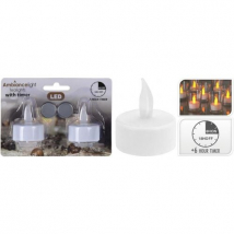 Ambiance Light LED čajové sviečky s časovačom, 2 ks