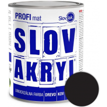 SLOVAKRYL PROFI MAT 0199/RAL9005 0,75KG ČIERNY