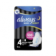 Always Classic Maxi Night hygienické vložky s krídelkami, 6 ks
