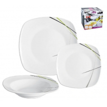 SADA JEDÁLENSKA PORCELÁN GREEN HRANATÁ 18 KS