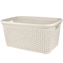 KÔŠ NA BIELIZEŇ OTVORENÝ UH RATAN HOBBY 50L KRÉMOVÁ