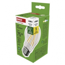 Emos LED žiarovka Filament A60, E27, 5 W, neutrálna biela