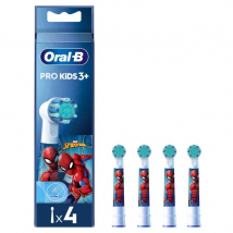 Oral-B Pro Kids Spiderman náhradné hlavice na elektrickú zubnú kefku, 4 ks