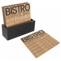 PODTÁCKA DREVO+STOJAN BISTRO 10 X 10 CM