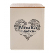 DÓZA PLECH/DREVO 11,5x11,5x14CM MÚKA HLADKÁ SRDCE