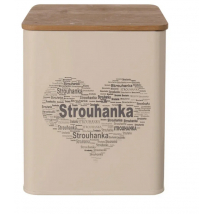 DÓZA PLECH/DREVO 11,5x11,5x14CM STRÚHANKA SRDCE