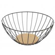 KOŠÍK NA OVOCIE KOV/DREVO RADKA 28CM