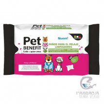 Pet Benefit Vlhčené obrúsky na srsť pre psy a mačky, 40 ks