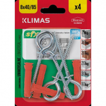 Klimas Hmoždinka univerzálna s okom, 8x40 mm, 4 ks