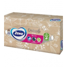 Zewa Deluxe Design hygienické vreckovky v krabici, 3-vrstvové, 90 ks