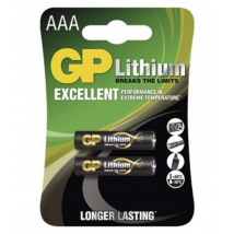 GP Lithium AAA lítiové batérie FR03, 2 ks