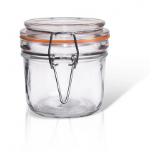 DÓZA SKLO/KOV KLIP PATENT BELA 0,22L