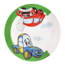 TANIER PORCELÁNOVÝ PLYTKÝ DETSKÝ AUTO PRIEMER 16CM