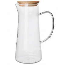 DŽBÁN 1,5L BROROS. SKLO+VIEČKO BAMBUS