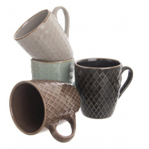 HRNČEK KERAMICKÝ SHINEY 0,27L 4KS MIX