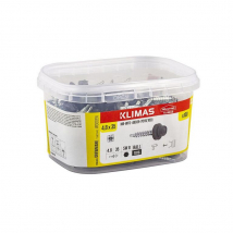 Klimas Samovrtná strešná skrutka do dreva WFD s podložkou, 4,8×30 mm, RAL 7016, 100 ks