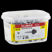 Klimas Samovŕtacie skrutky WFD s podložkou, 4,8 × 30 mm, RAL 7024, 100 ks