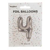 BALÓNIK FÓLIA ČÍSLO 4 35CM STRIEBORNÝ