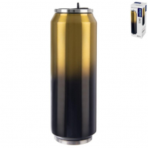 TERMOSKA PLECHOVKA NEREZ 0,7L ZLATA/CIERNA
