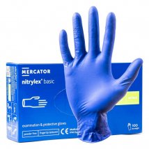 Mercator Nitrylex Basic nitrilové rukavice tmavo modré, veľkosť S, 100 ks