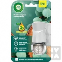 Air Wick elektrický osviežovač vzduchu strojček + náplň Blue Eucalyptus & Cedarwood, 19 ml