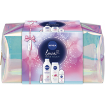 KAZETA NIVEA ROSE TOUCH SPRCHOVÝ GÉL 250ML + TELOVÉ MLIEKO 400ML + ROLL ON 50ML + LABELO 4,8G