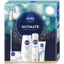 KAZETA NIVEA ULTIMATE SPRCHOVÝ GÉL 250ML + ANTIPERSPIRANT 150ML + TUHÉ MYDLO 100G + KRÉM 75ML