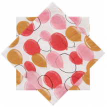 SERVÍTKY BALÓNIKY 20 KS 33 X 33 RUŽOVÁ