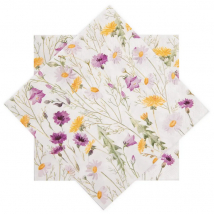 SERVÍTKY JARNÉ KVETY 20 KS 33 X 33 FIALOVÁ