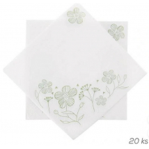 SERVÍTKY GREENISH 20 KS 33 X 33 BIELA