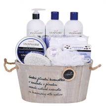 KAZETA KOZIE MLIEKO SPRCHOVÝ GÉL 400ML  + ŠAMPÓN 400ML +  TELOVÉ MLIEKO 400ML +  TELOVÉ MASLO 200ML  + TUHÉ MYDLO  100G  + ŠUMIVÁ PRÍSADA DO KÚPEĽA 75G + MASÁŽNA HUBKA  + KOZMETICKÁ ČELENKA  + PEMZA
